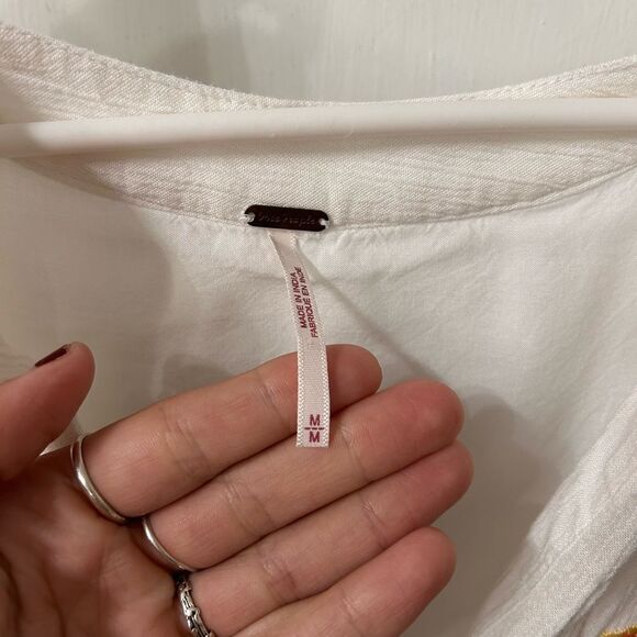 Free People White Dress with Floral Embroidery - Picture 6 of 7